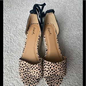 Lulus Tie up wedge sandals